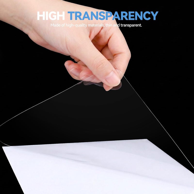 Cosrk 36 Sheets Transparent Laminate Sheets 8.5x11 inch Self Adhesive Laminating Sheets 100% Clear Waterproof Vinyl Laminator Sheets Overlay Lamination Sticker Film for Sticker Pape, Photo - Image 4